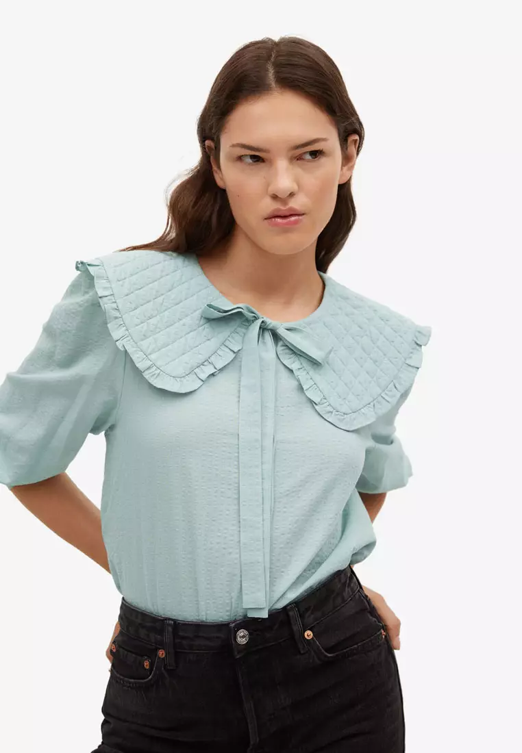 Buy Mango Double BabyCollar Shirt 2024 Online ZALORA Philippines