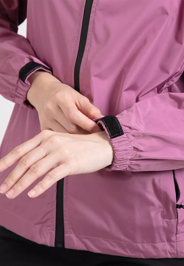 Forest Ladies Premium Windbreaker Women Trekking Biker Jacket Jogging Running Hoodie Waterproof Jacket - 830118-54Pink