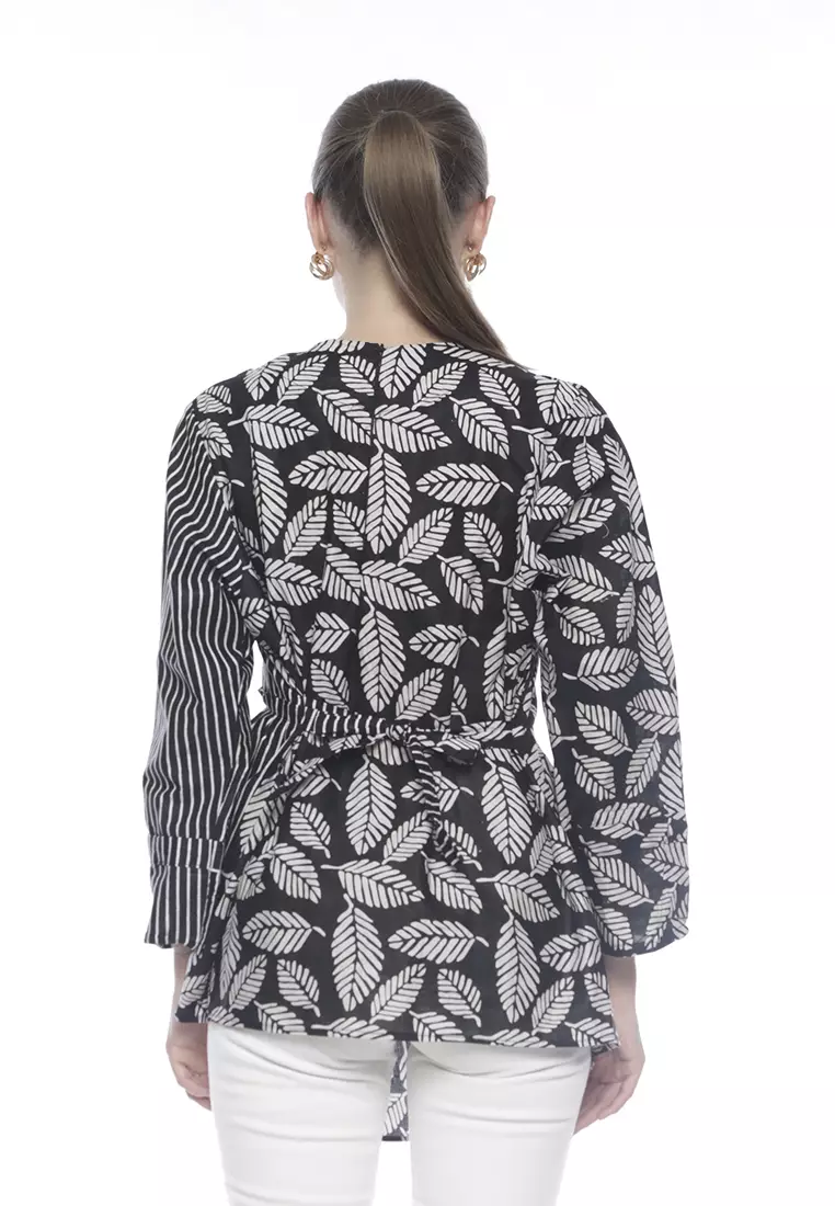 Daun Lurik Blouse Batik Premium Wanita Casual Modern