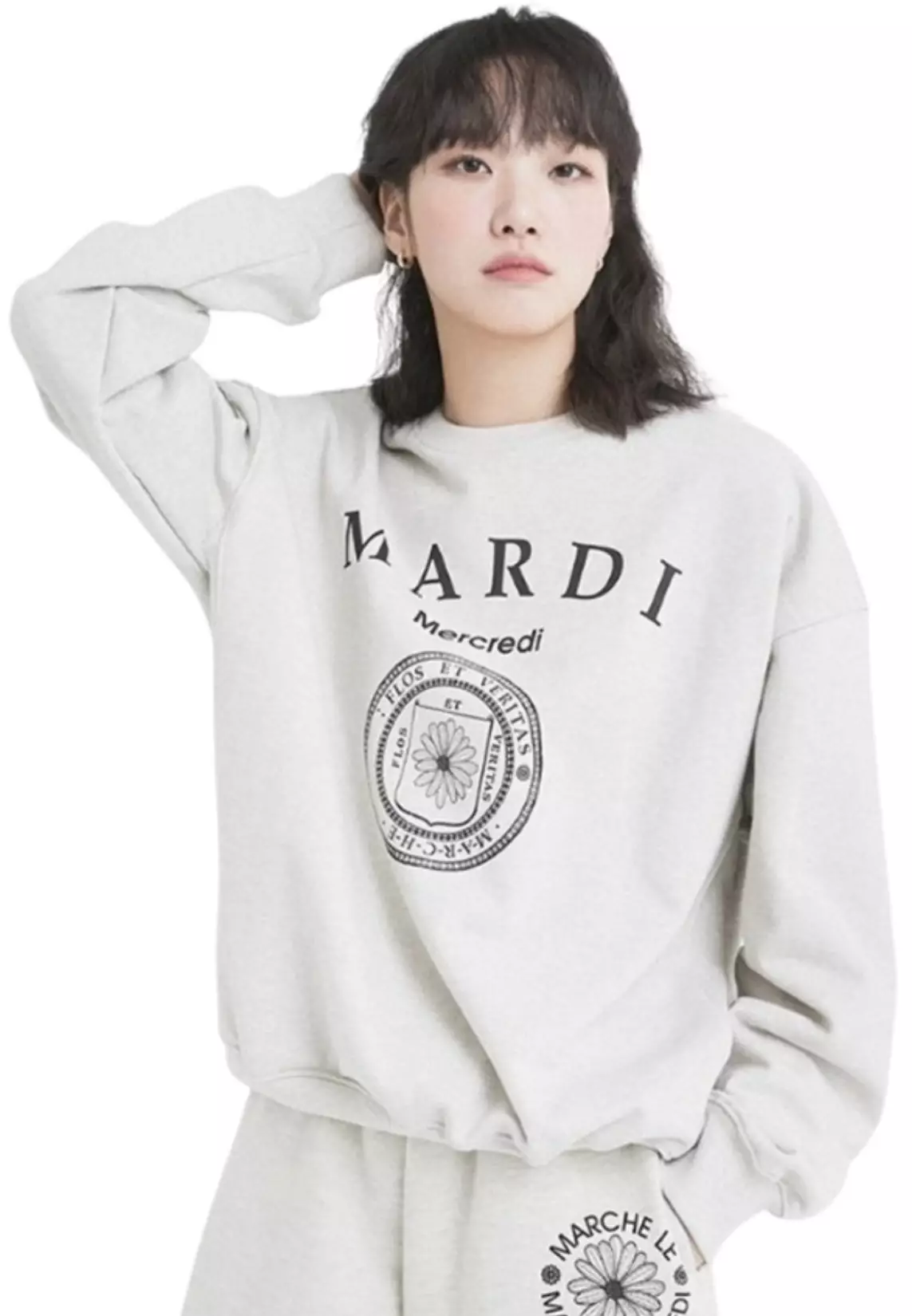 Sweatshirt Univ - Oatmeal Black