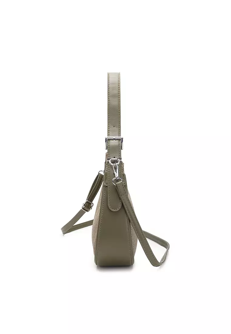 Women's Top Handle Bag / Sling Bag / Crossbody Bag / Shoulder Bag (Tas Tangan Wanita / Tas Selempang Wanita / Tas Bahu Wanita) - Hijau