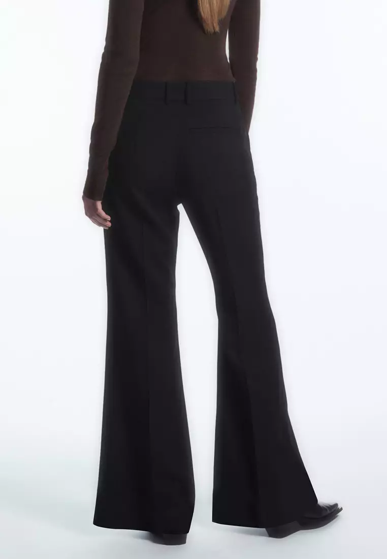 Trousers  Womens COS ELASTICATED WOOL TROUSERS BLACK ~ Theatre Collective