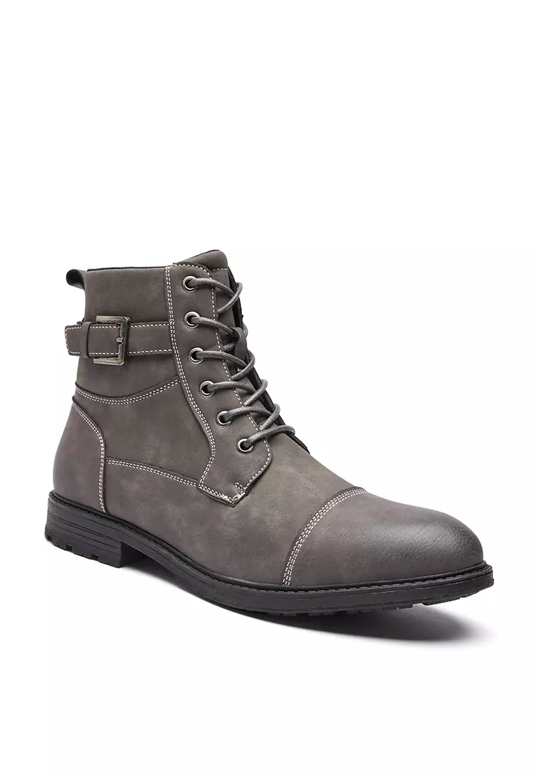 High Top Faux Leather Martin Boots KB2208W
