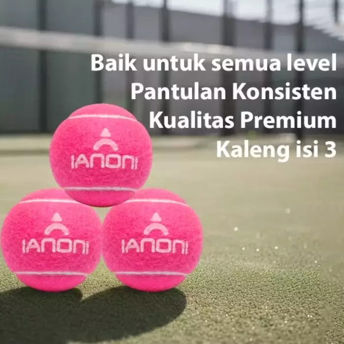Bola Padel Premium IANONI Pro Balls Pink isi 3