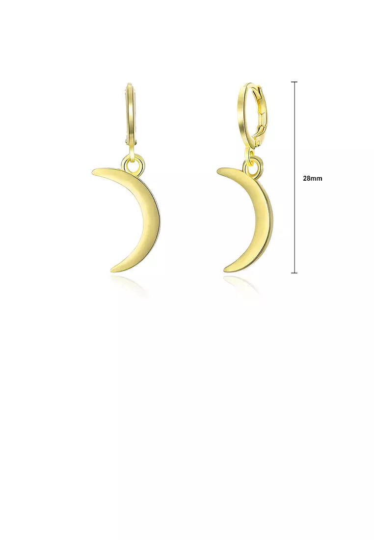 Gold cheap moon studs