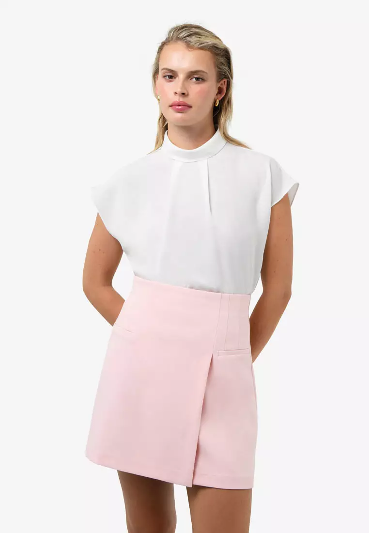 Tiara High Neck Shell Top