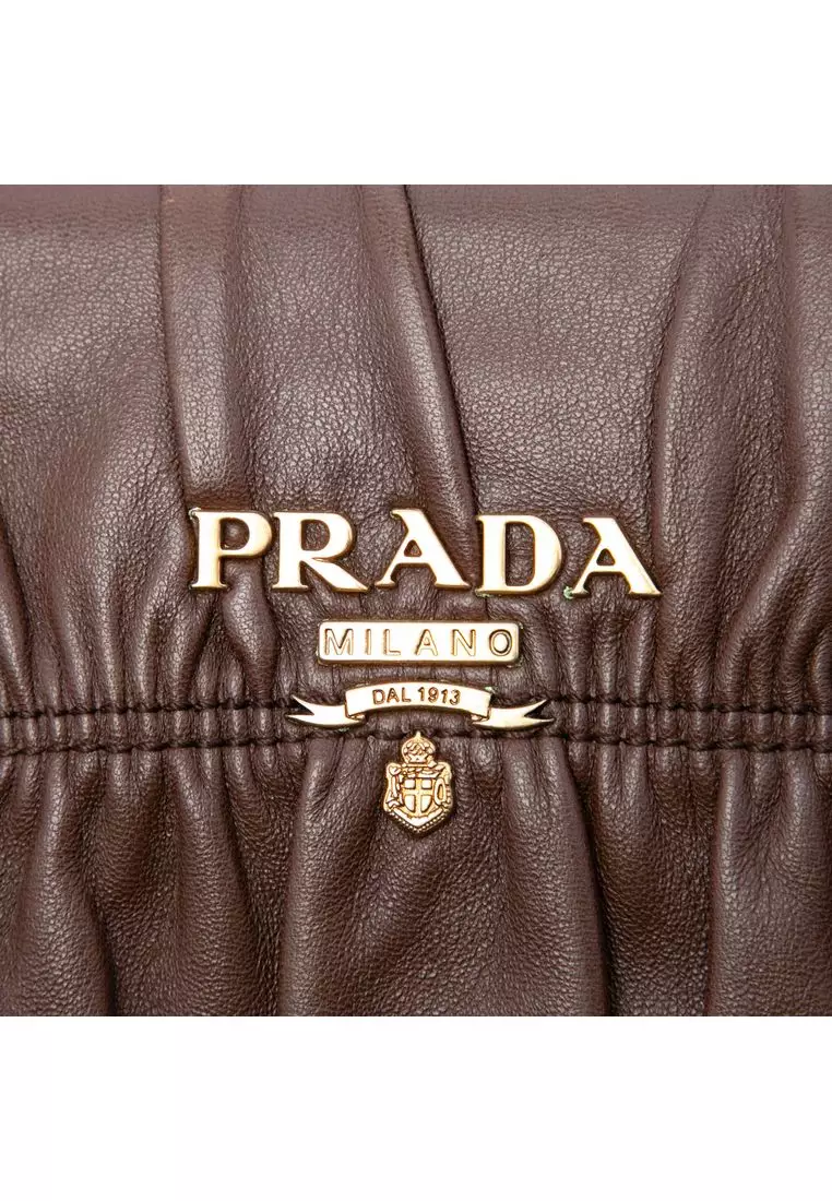 Pre-Loved Prada Nappa Gaufre And Tessuto Tote