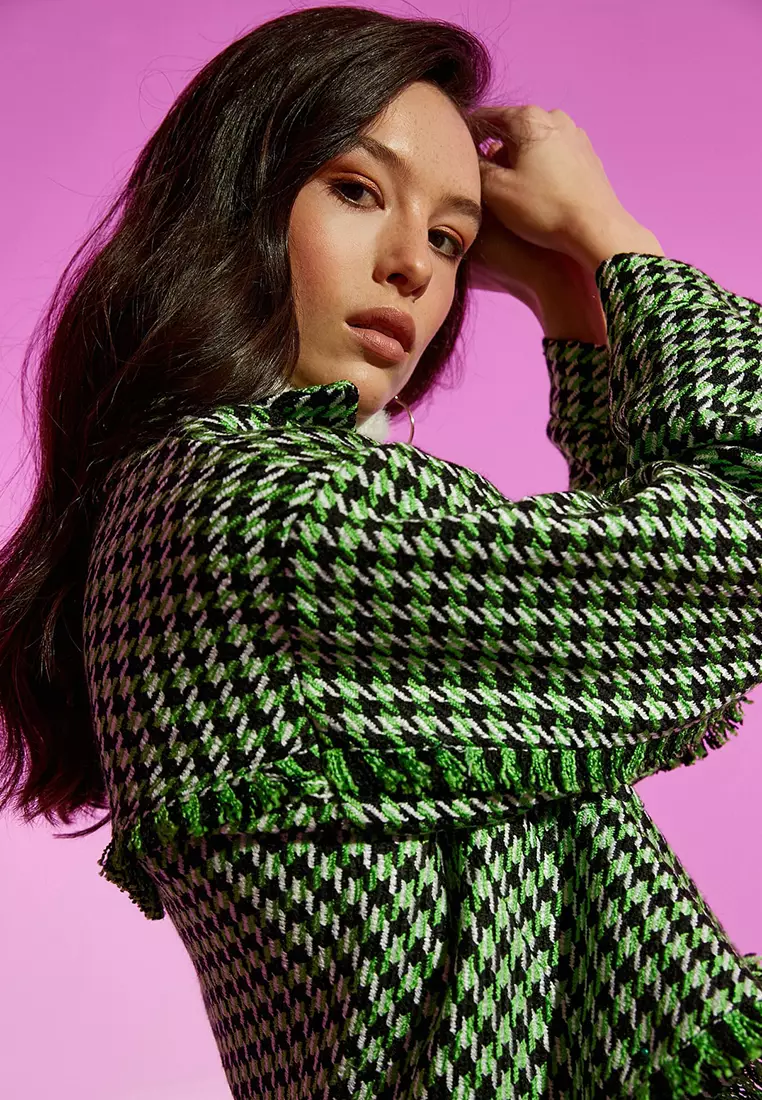 Pocket Tweed Tassel Jacket