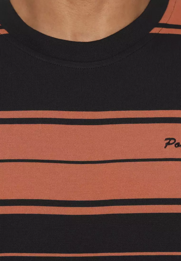 POLICE T-Shirt Salur Bordir Cotton Premium Tebal Pria 43016