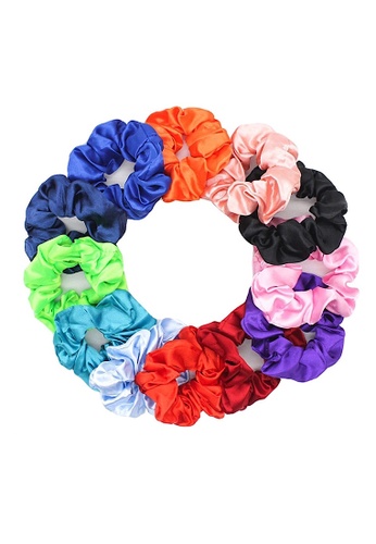 Buy Glamorbit Set of 12 Satin Hair Scrunchies Hair Bands Elastics Hair  Scrunchy 2023 Online | ZALORA Singapore