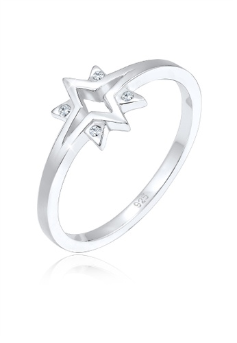 ELLI GERMANY silver Ring Stars Starburst Crystals 99317AC6E8AA63GS_1