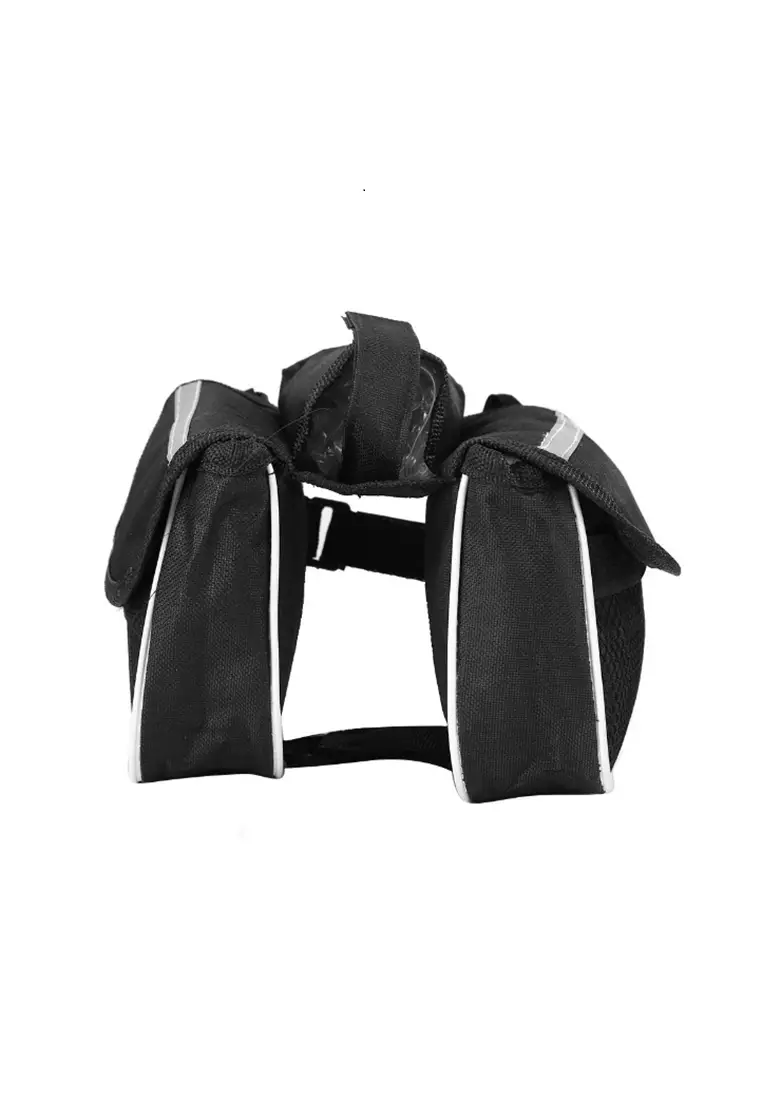 Qian Tas Perlengkapan Sepeda Two Side Saddle Pack Waterproof Nylon Material ORIGINAL - Black