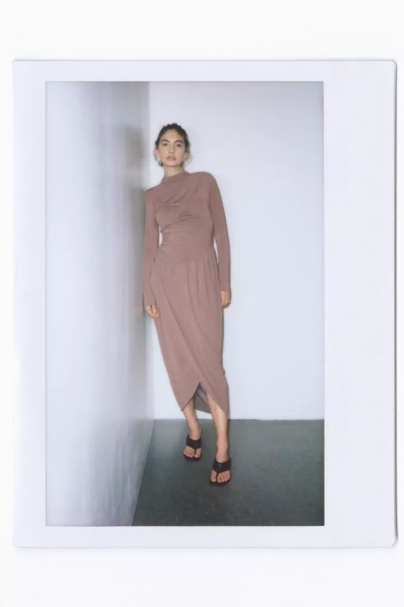 Draped jersey dress