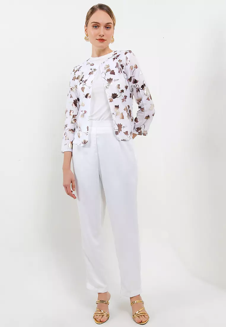 Chanira Festive Riaz Tunic-White