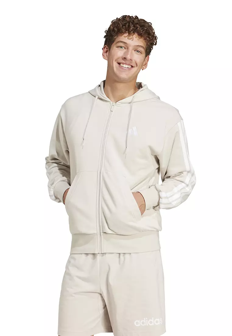 French Terry The Brand With The Stripes Hoodie Adidas Hoodie Essentials French Terry 3-Stripes Medium Grey