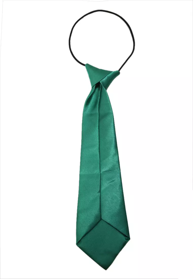 Deborah Aksesoris Fashion Dasi Instan Anak Pria Motif Polos Child Tie Material Satin ORIGINAL - Green