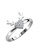Her Jewellery Antlers Love Ring (White Gold) - Made with premium grade crystals from Austria F1572AC9708379GS_2
