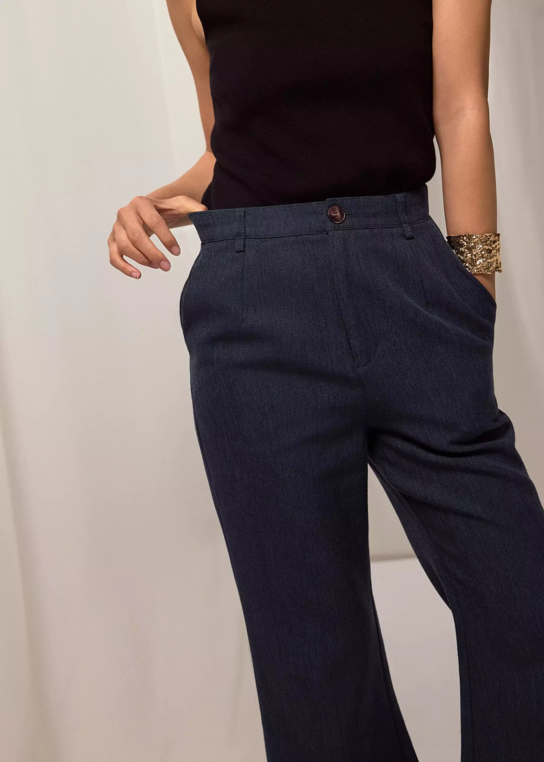 Celana Panjang Wanita - PETITE Leggy™ Pvara Textured Flare Pants
