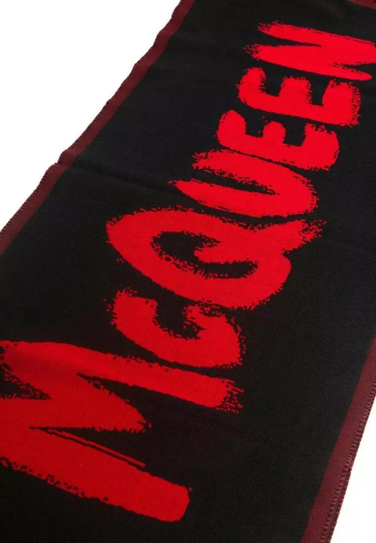 Oversize Mcqueen Graffiti Scarf