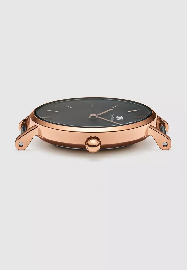 Petite Ashfield 36mm Watch -  Black dial Mesh starp - Rose Gold - jam tangan lelaki jam tangan lelaki - DW Watch for women and men - Unisex