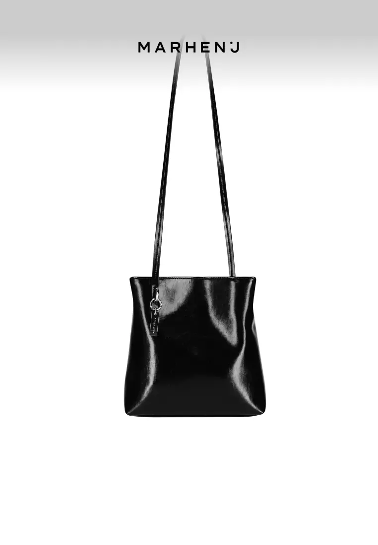 LOME Vegan Leather Shoulder Bag Black