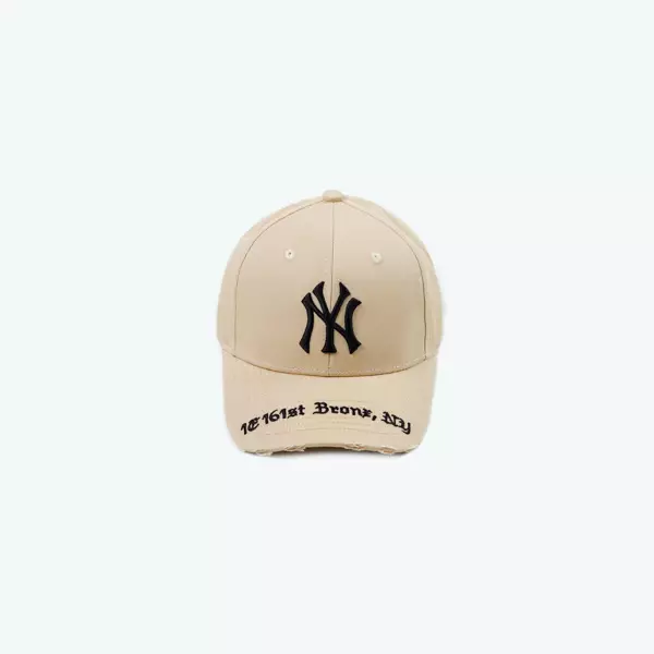 Topi MLB NY BLACK GOTHIC ADDRESS BEIGE CAP 100% ORIGINAL