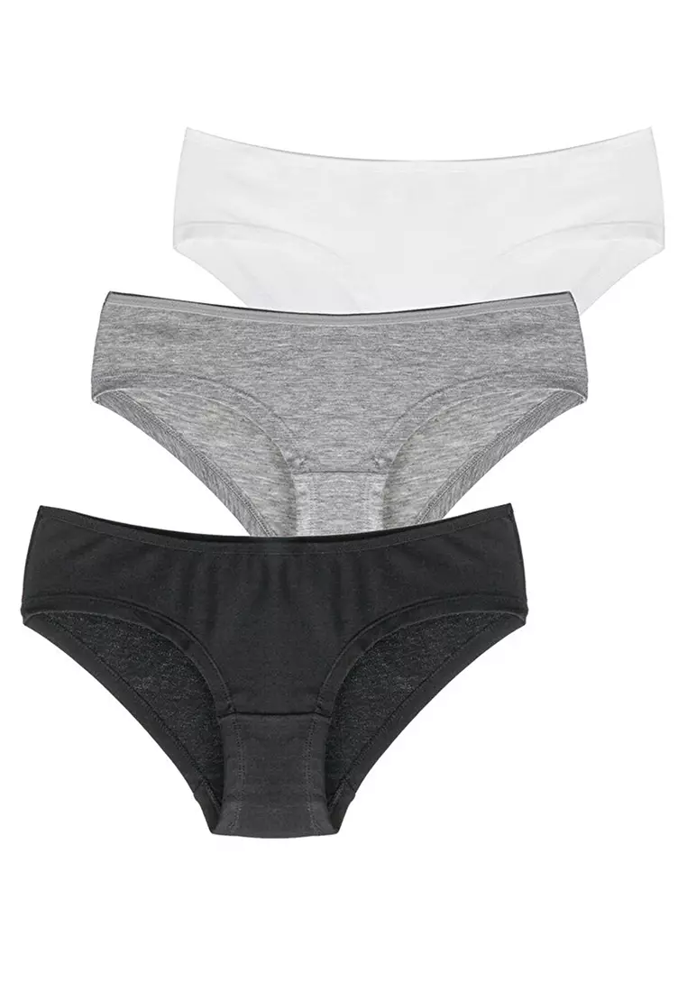 Buy DORINA 2 Pack LILA Organic Cotton Cheeky Hipster Panty in Grey 2024  Online