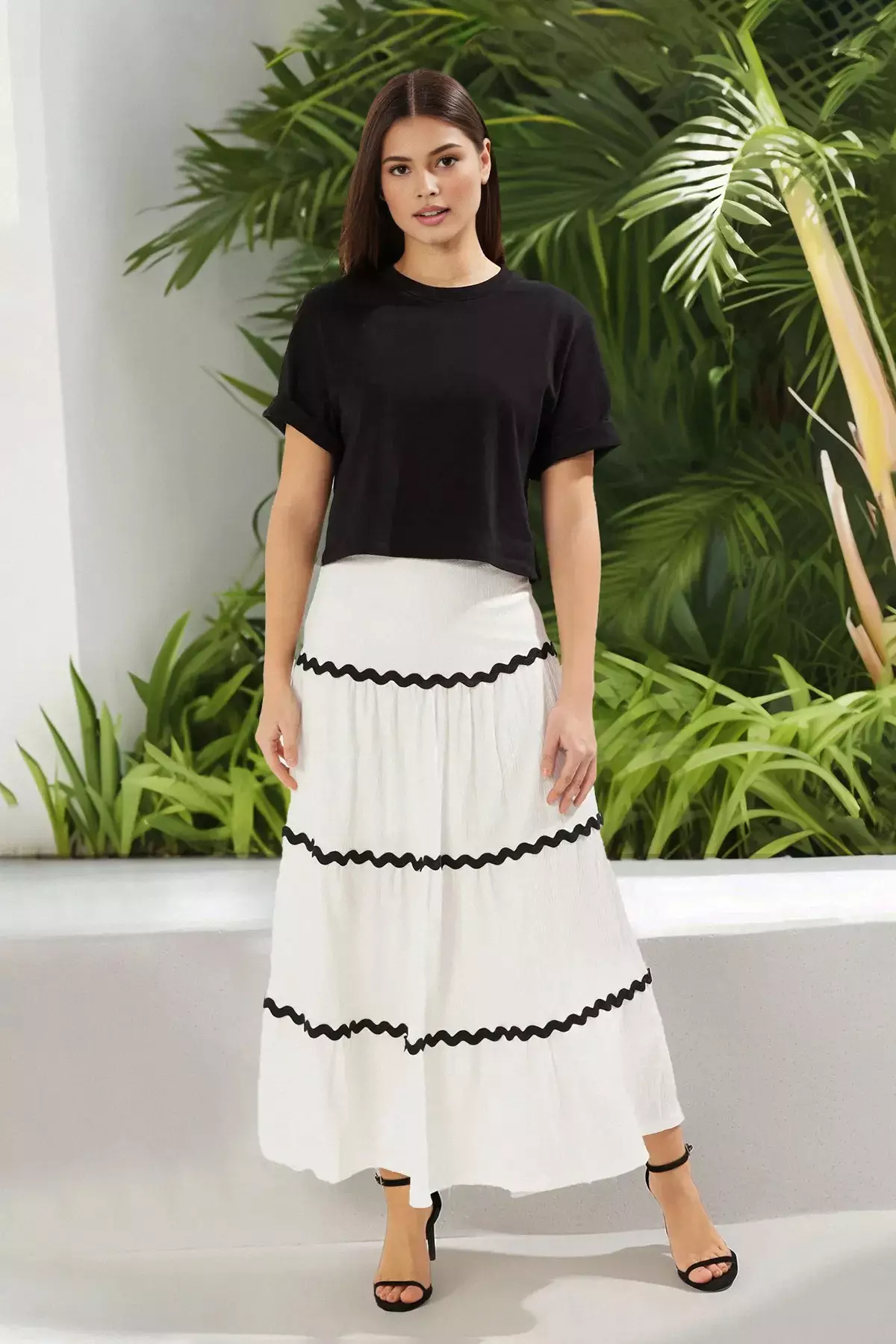 ★CRANK★COTTON LACE FLARED SKIRT_WHITE★正規品/直送料込 FLARE SKIRT/WHITE | BOTTOMS | OBLI