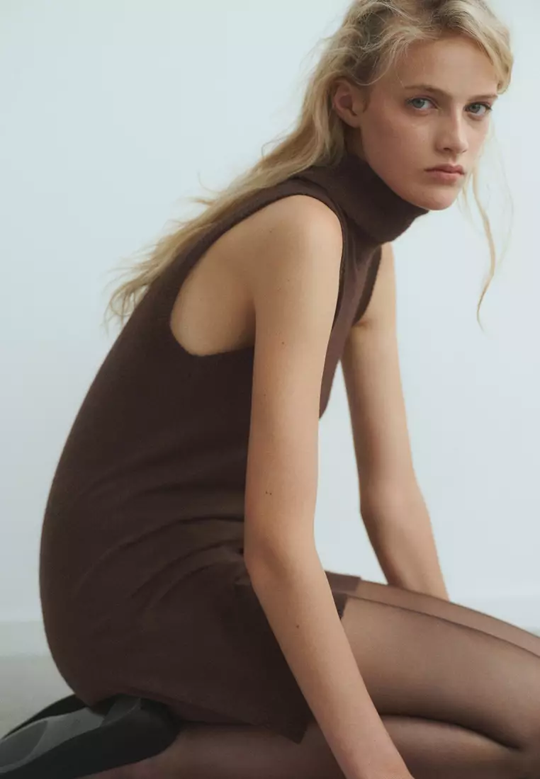 Knitted Turtleneck Dress