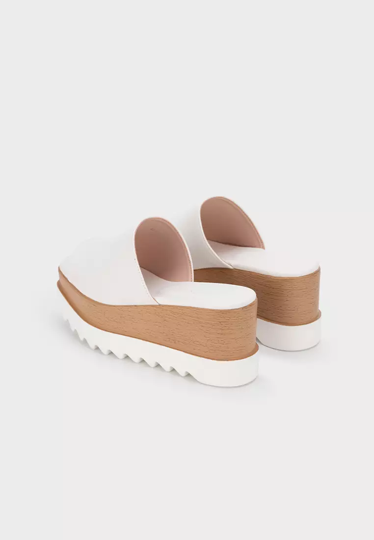 CASUAL PLATFORM WEDGE HEEL SLIDE
