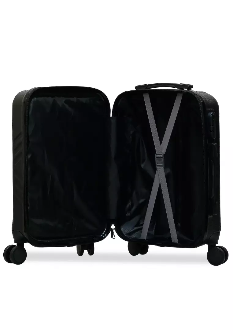 Carlton Koper Unisex Size 20 Inch Suitcase Large Compartment Material ABS+PVC Coated ORIGINAL - Black