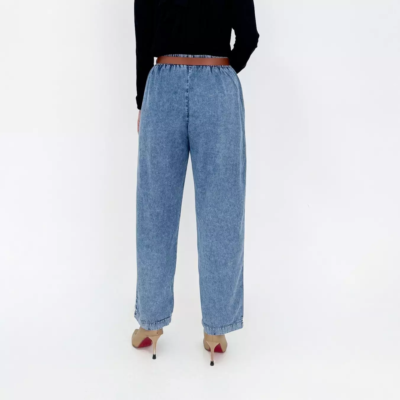 IZZA BAGGY DENIM PANTS Celana Panjang Soft Jeans Wanita