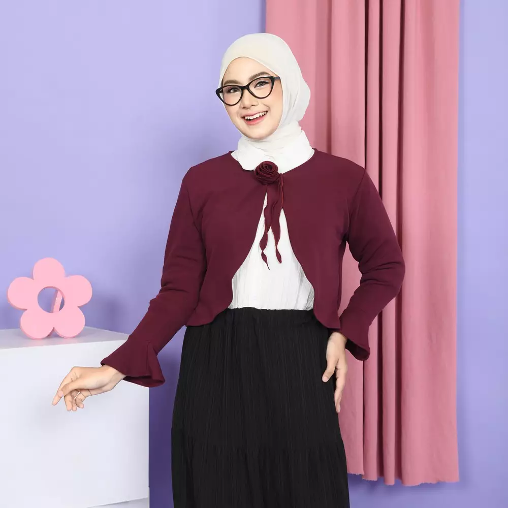 Rose Cardigan - Maroon M19783 R45S1