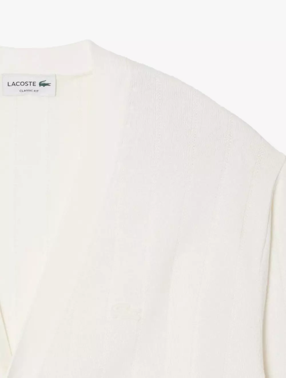 Fluid Rib Knit Cardigan - White