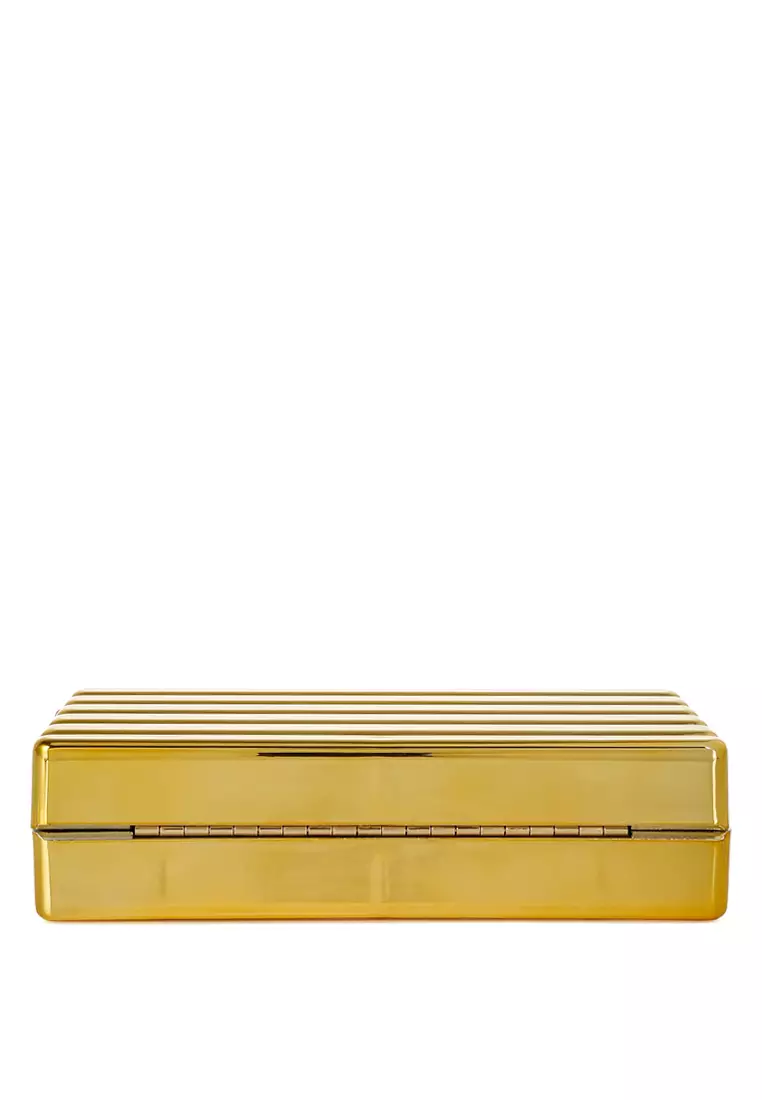 Gold Metallic Mini Box Bag