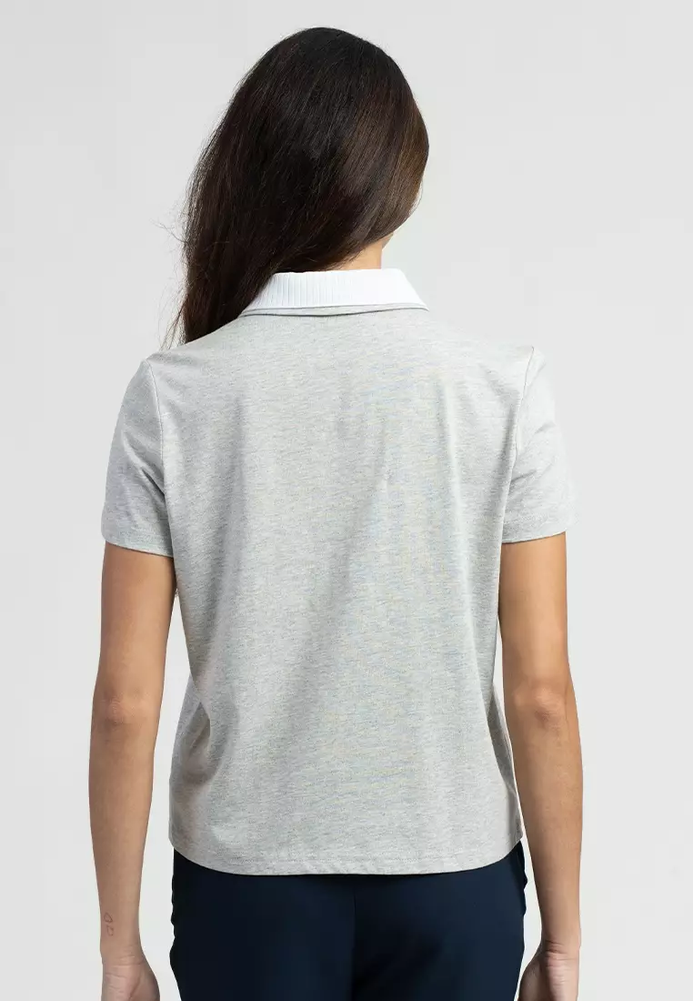 Serin Structured Knit Polo Top for Women