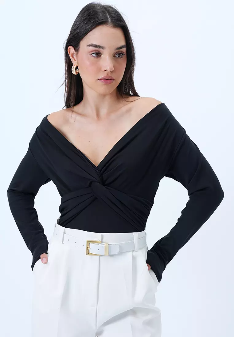 Off Shoulder Twist Blouse