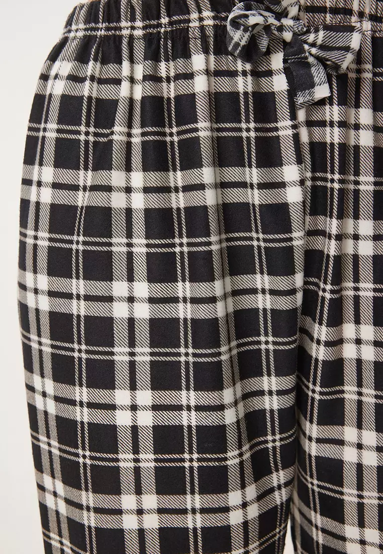 Patterned Soft Texture Knitted Pajama Bottoms