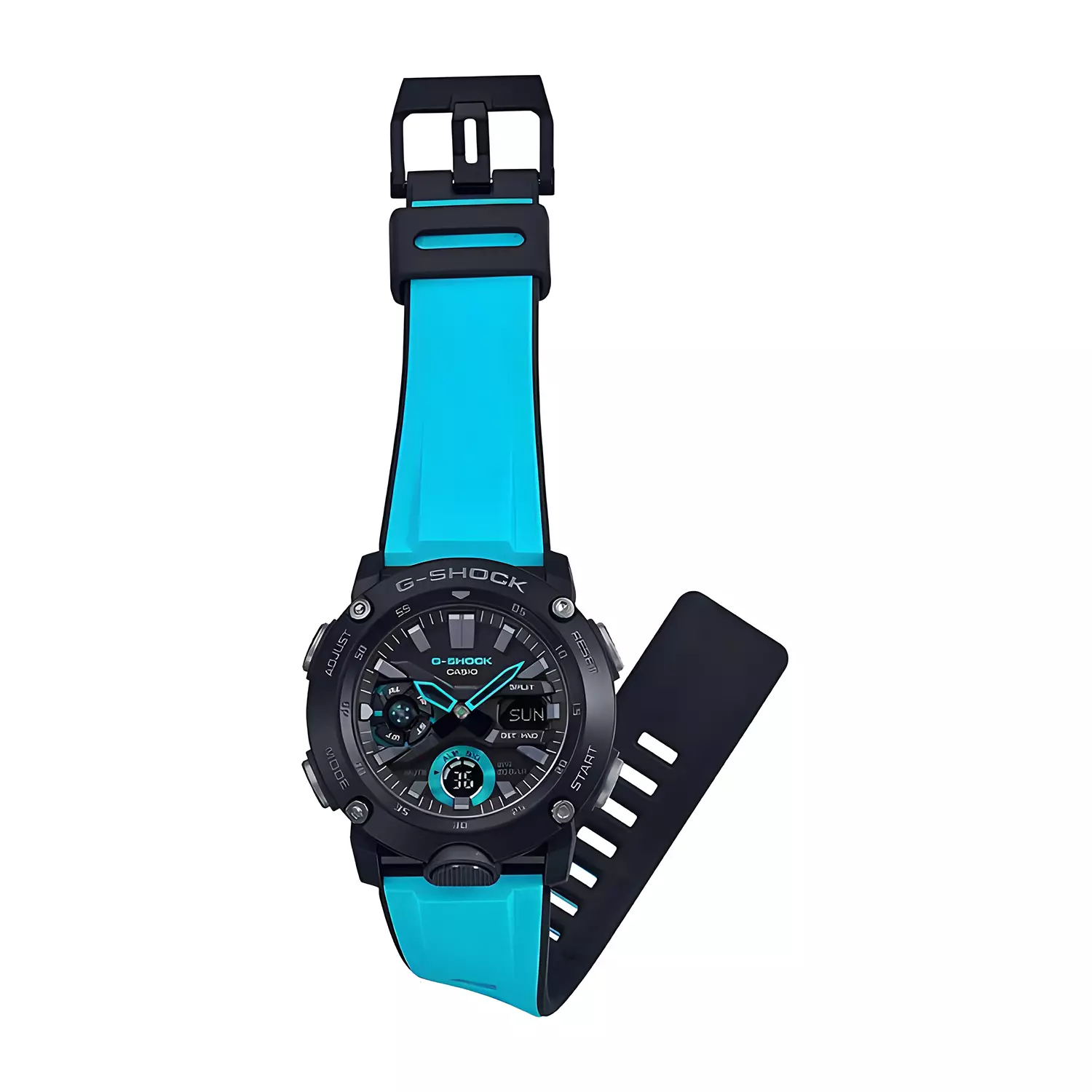 Casio G-Shock GA-2000-1A2 - Jam Tangan Analog Digital Pria - Carbon Case - Resin Strap