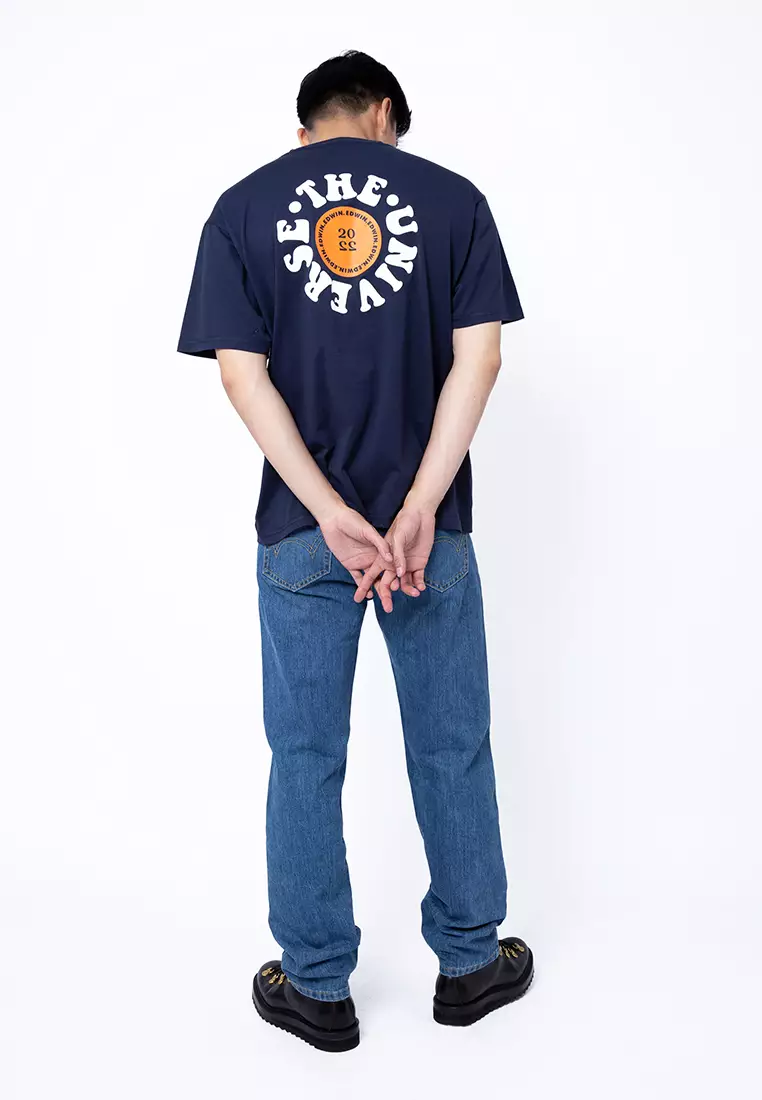 CHEVRON Dark Navy Kaos Pria Lengan Pendek SS - Top Man Graphic Tee