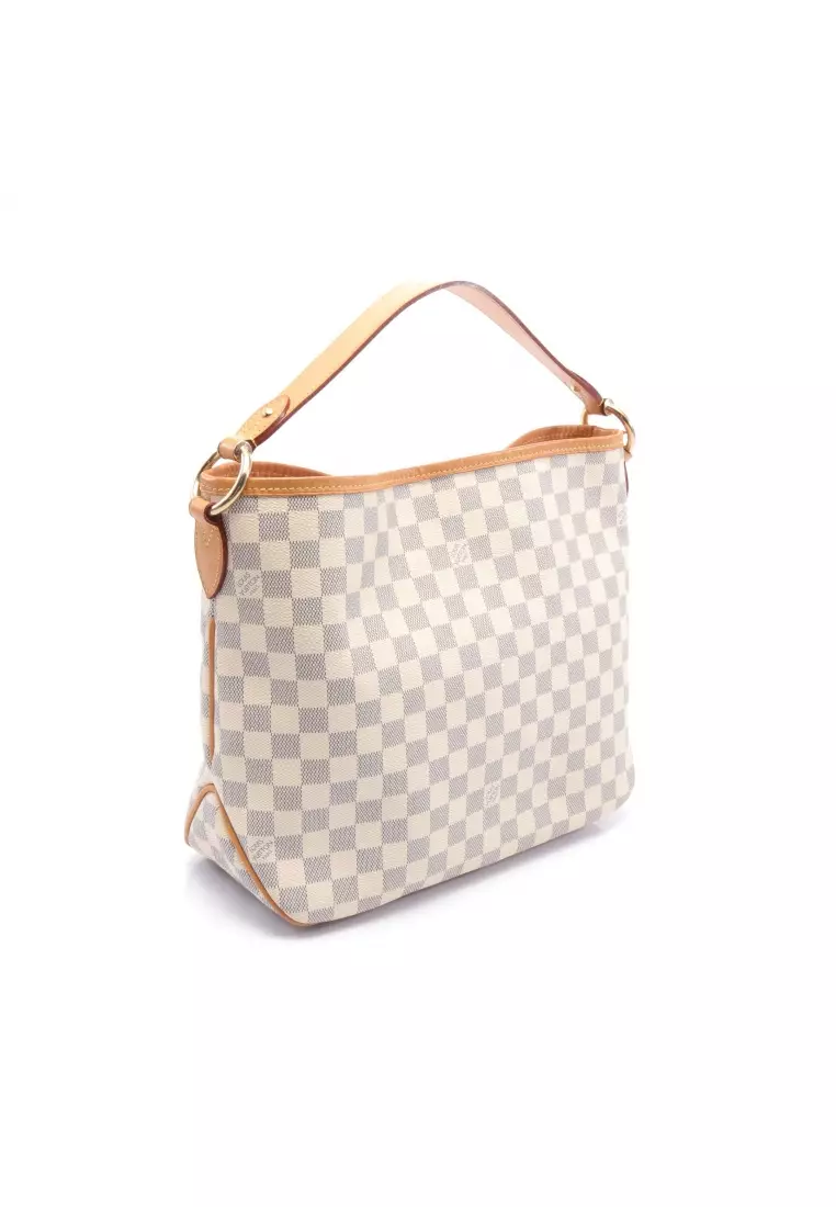 Buy Louis Vuitton Pre-loved Delightful Pm Damier Azur Shoulder Bag Pvc  Leather White 2023 Online