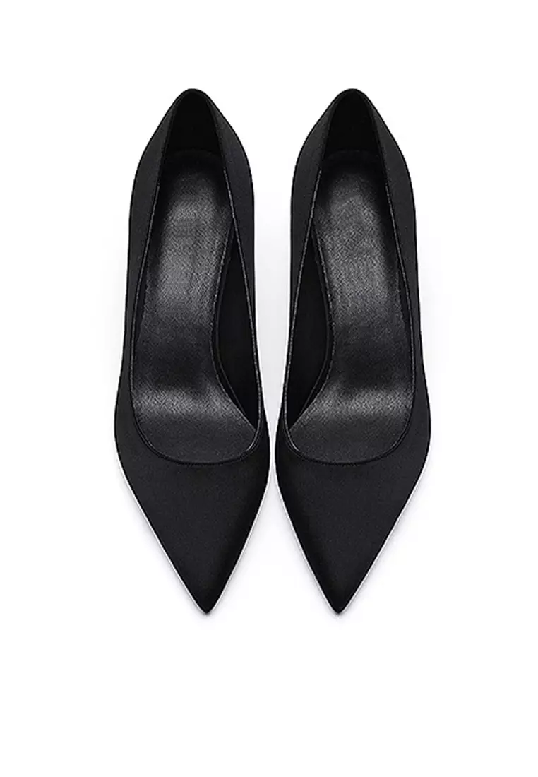 6CM Silk Fabrics Pointed High Heel Shoes HZL163