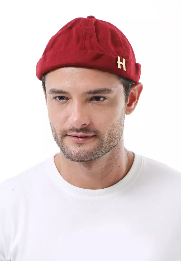 Kai Topi Peci Miki Hat Polos Pria Wanita Uniqe Design Material Cotton ORIGINAL - Maroon