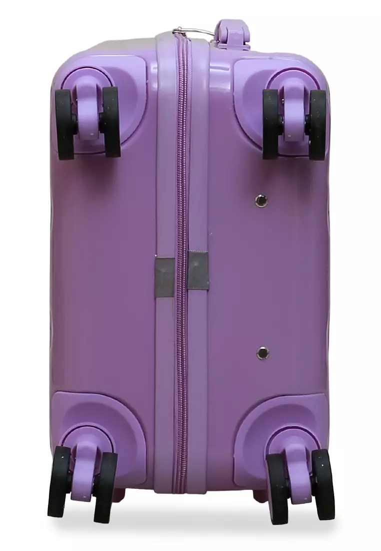 Carlton Koper Size 20inch Diamond Zipper 3 Number Combination Suitcase Unisex Material Fiber ORIGINAL - Lilac
