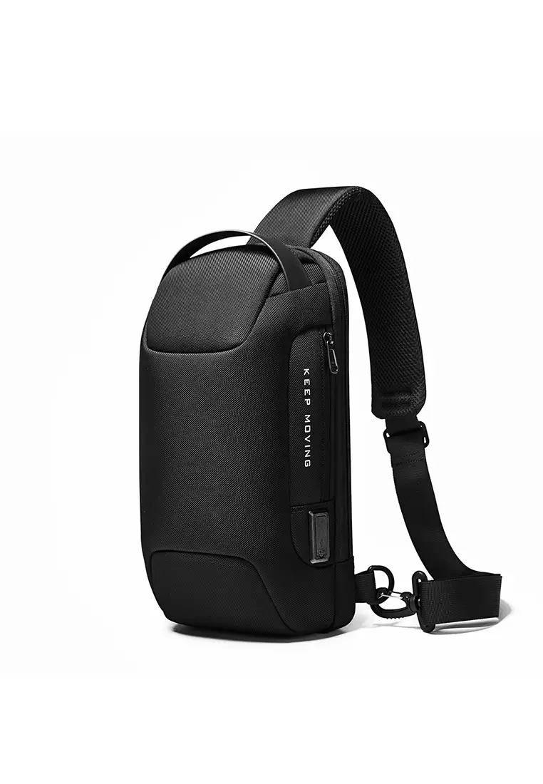 Bange BG22085 Tas Selempang Sling Bag Pria Lock - BLACK