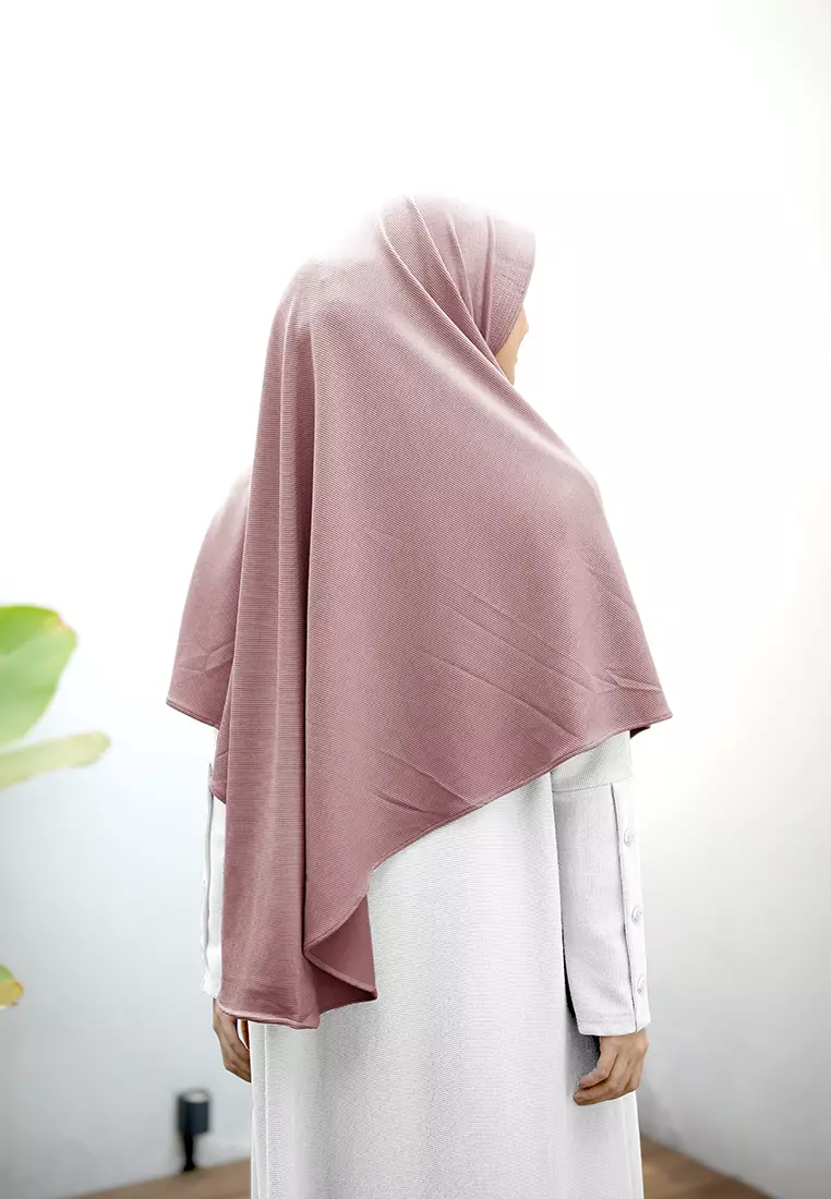 Alayya Bergo Knit | Hijab Instan | Kerudung Pad - Dry Rose 