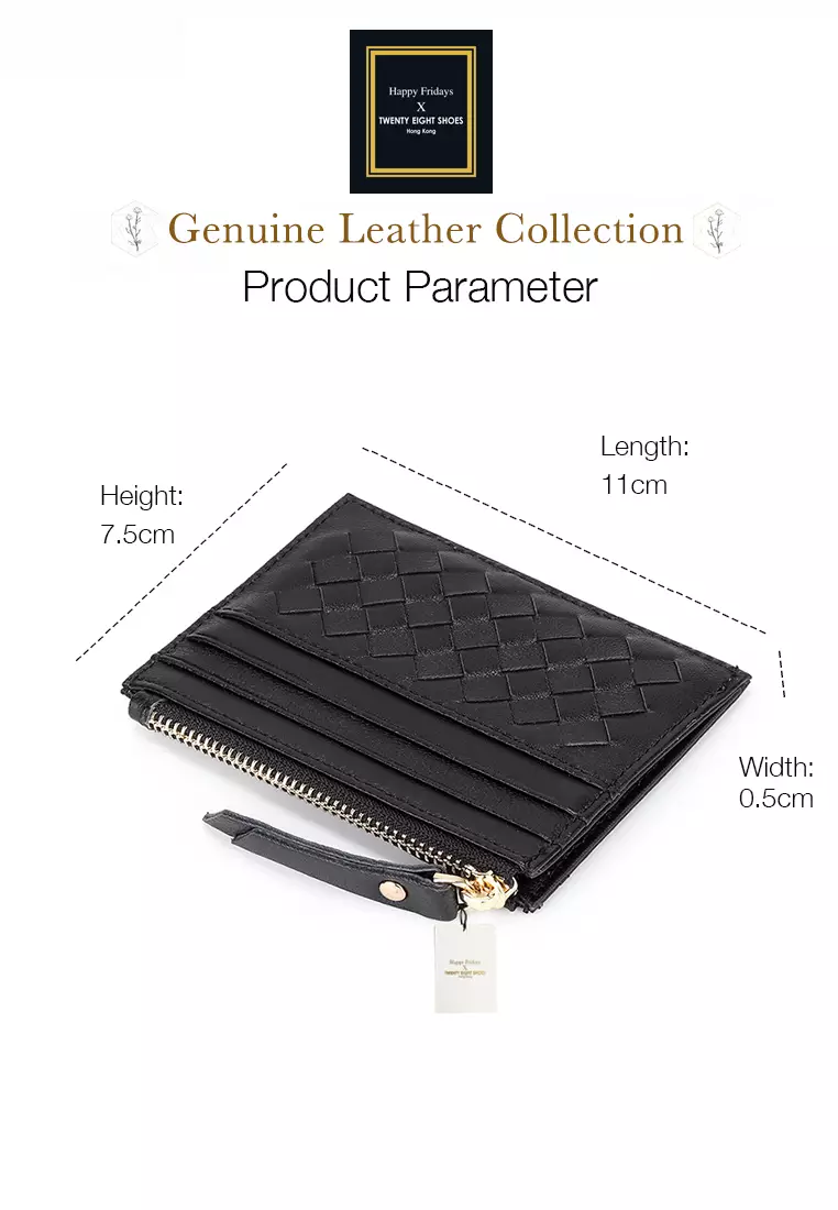 Weave Sheepskin Card Holder & Zip Purse JW YT-8809