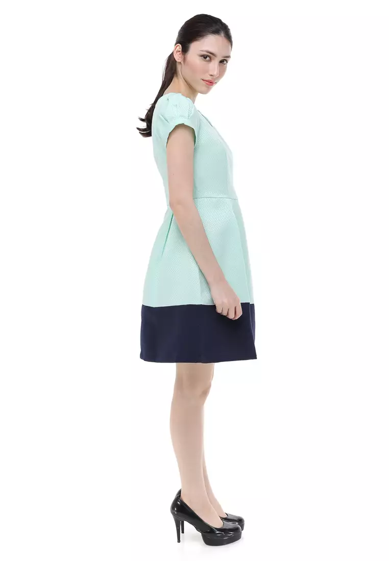 Jual VOERIN Widya Dress Hijau Mint Original 2024 ZALORA Indonesia