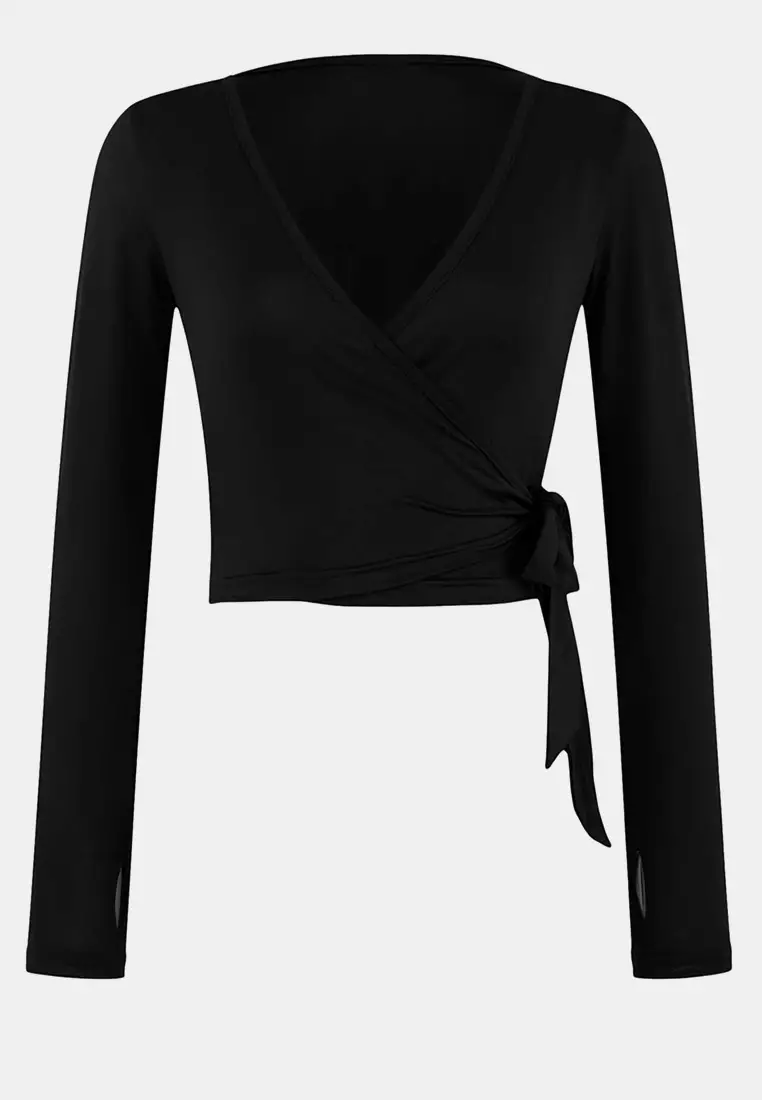Wrap Crop Sports Top