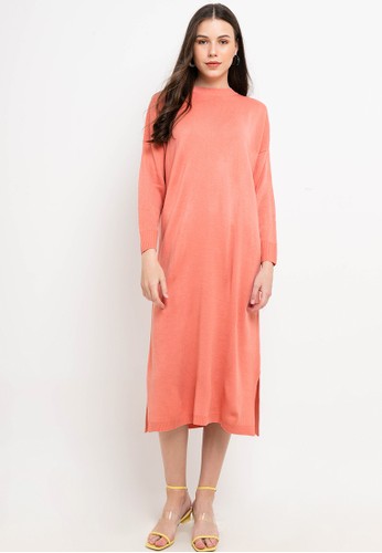Noir Sur Blanc orange Long Dress Knit EB395AA3D05EDBGS_1